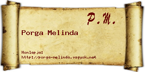 Porga Melinda névjegykártya